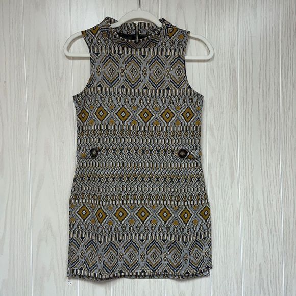 Romeo and Juliet Mock Neck Multi Long Top Size Small - Picture 1 of 5